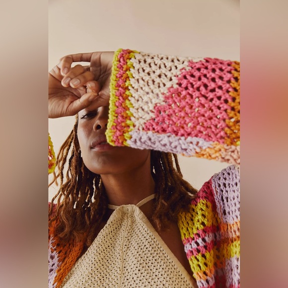 NWOT - Free People - Chasing Rainbows Cardi - Size XS/S (Oversized) - Picture 4 of 5